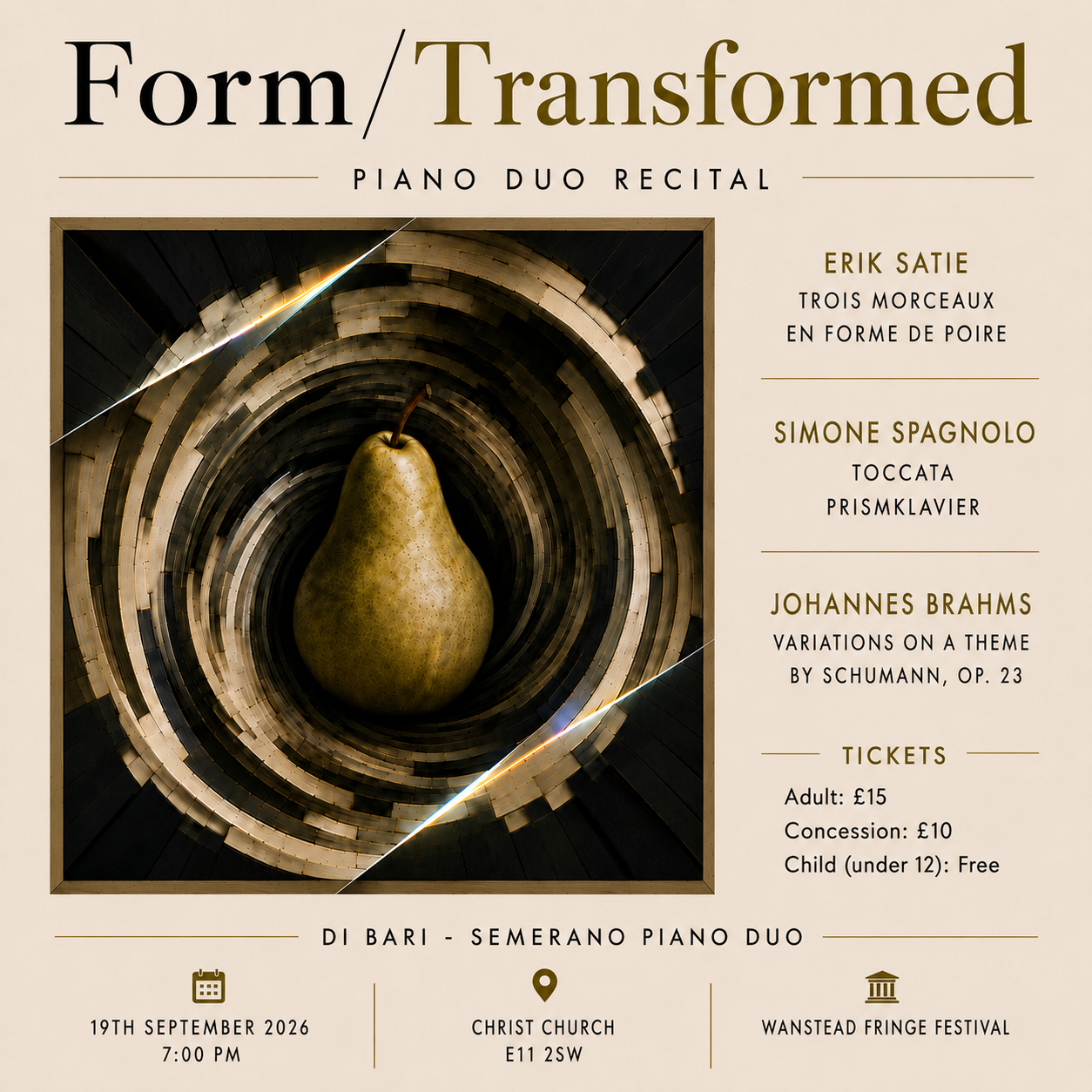 Form/Transformed: Piano Duo Recital