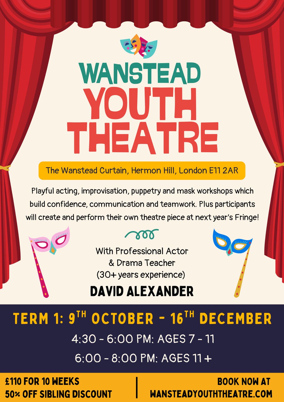 Wanstead Youth Theatre - Y3-Y6 Club (Autumn Term)
