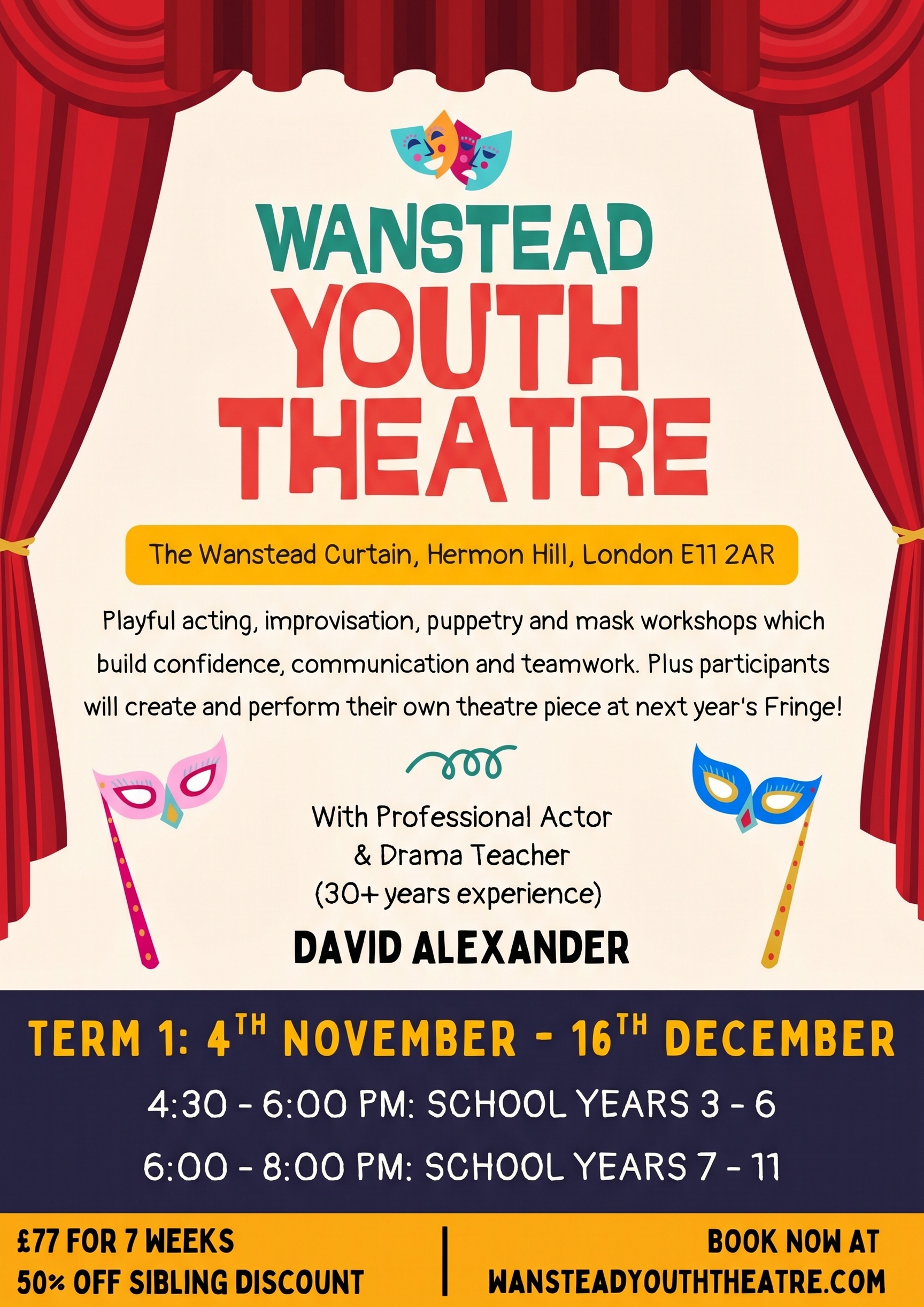 Wanstead Youth Theatre - Y7-Y11 Club (Autumn Term)